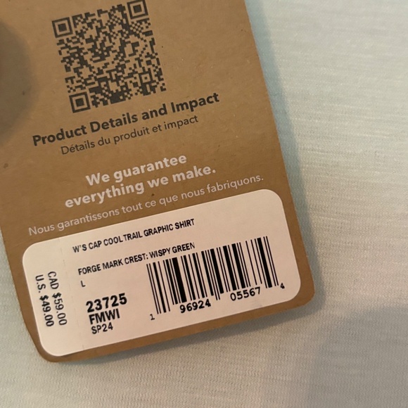 Patagon Women's Capilene Cool Trail Graphic Shirt - in Wispy Green - Picture 4 of 5